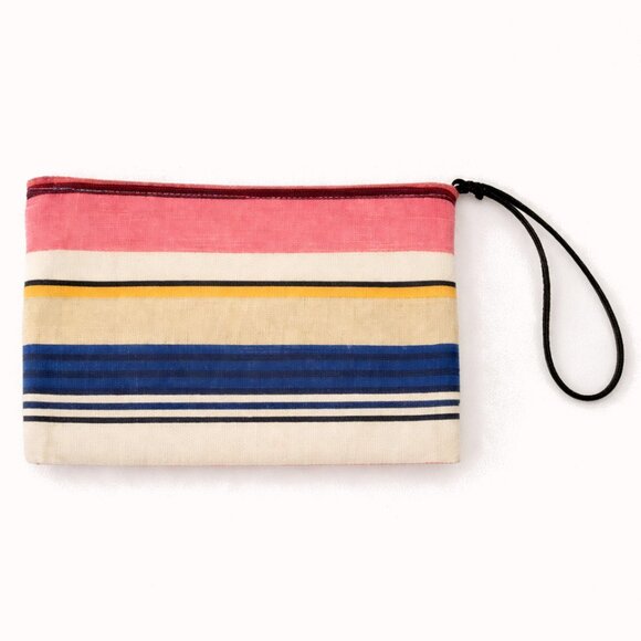 Kate Spade New York Striped Canvas Bow Wristlet Clutch - Picture 4 of 5
